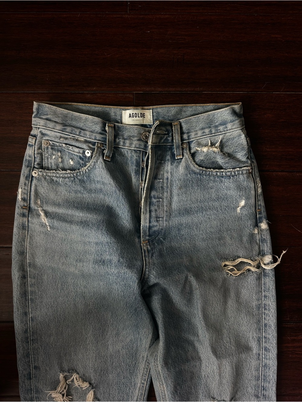 Agolde 90s Ripped Jeans - Picture 4 of 8